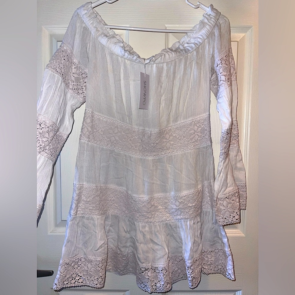 Showpo long sleeve off the shoulder dress